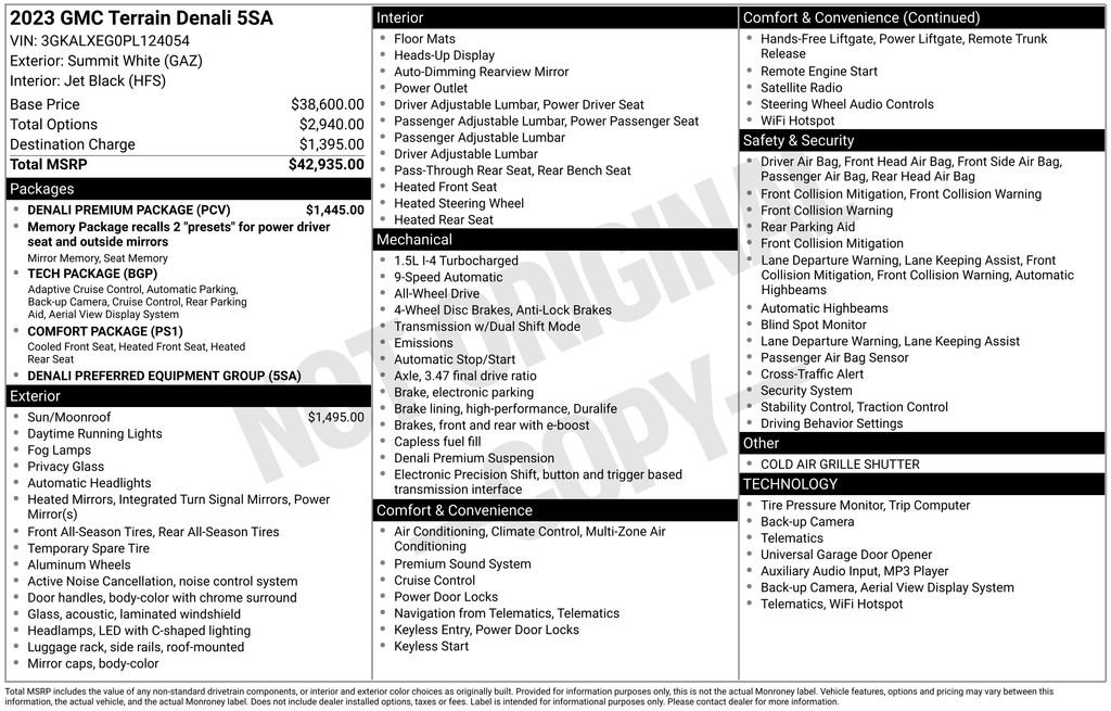 Used 2023 GMC Terrain Denali w/ Denali Premium Package AWD/4WD image 4