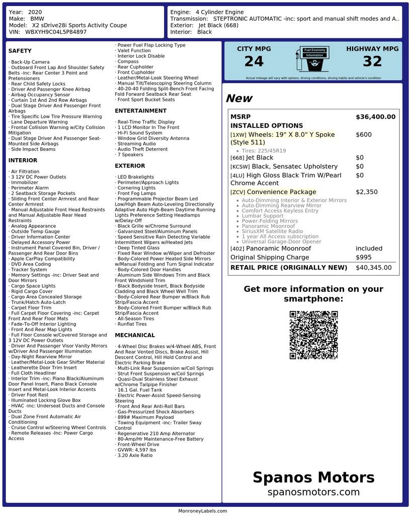 Used 2020 BMW X2 sDrive28i w/ Convenience Package FWD image 3