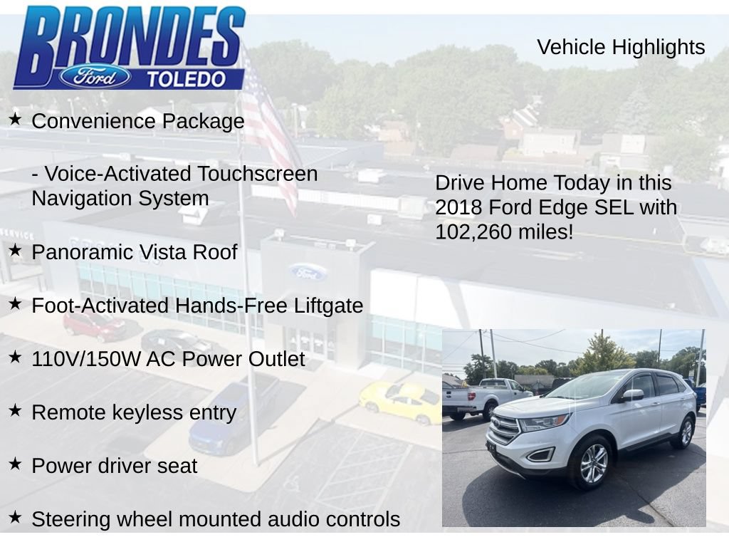 Used 2018 Ford Edge SEL w/ Equipment Group 201A AWD/4WD image 17