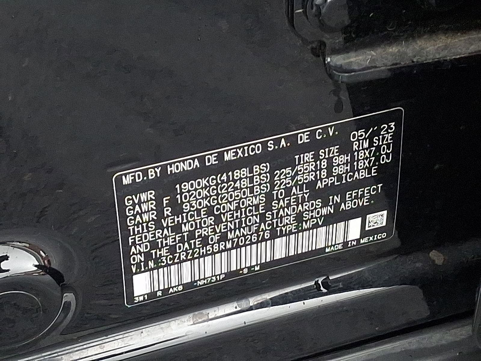 Certified 2024 Honda HR-V Sport image 27
