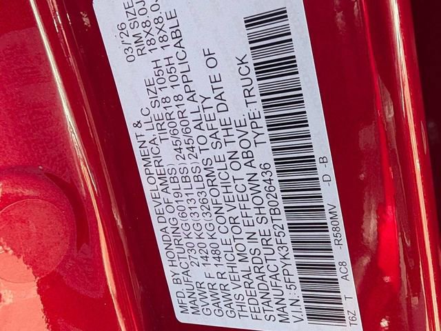 New 2026 Honda Ridgeline RTL image 10