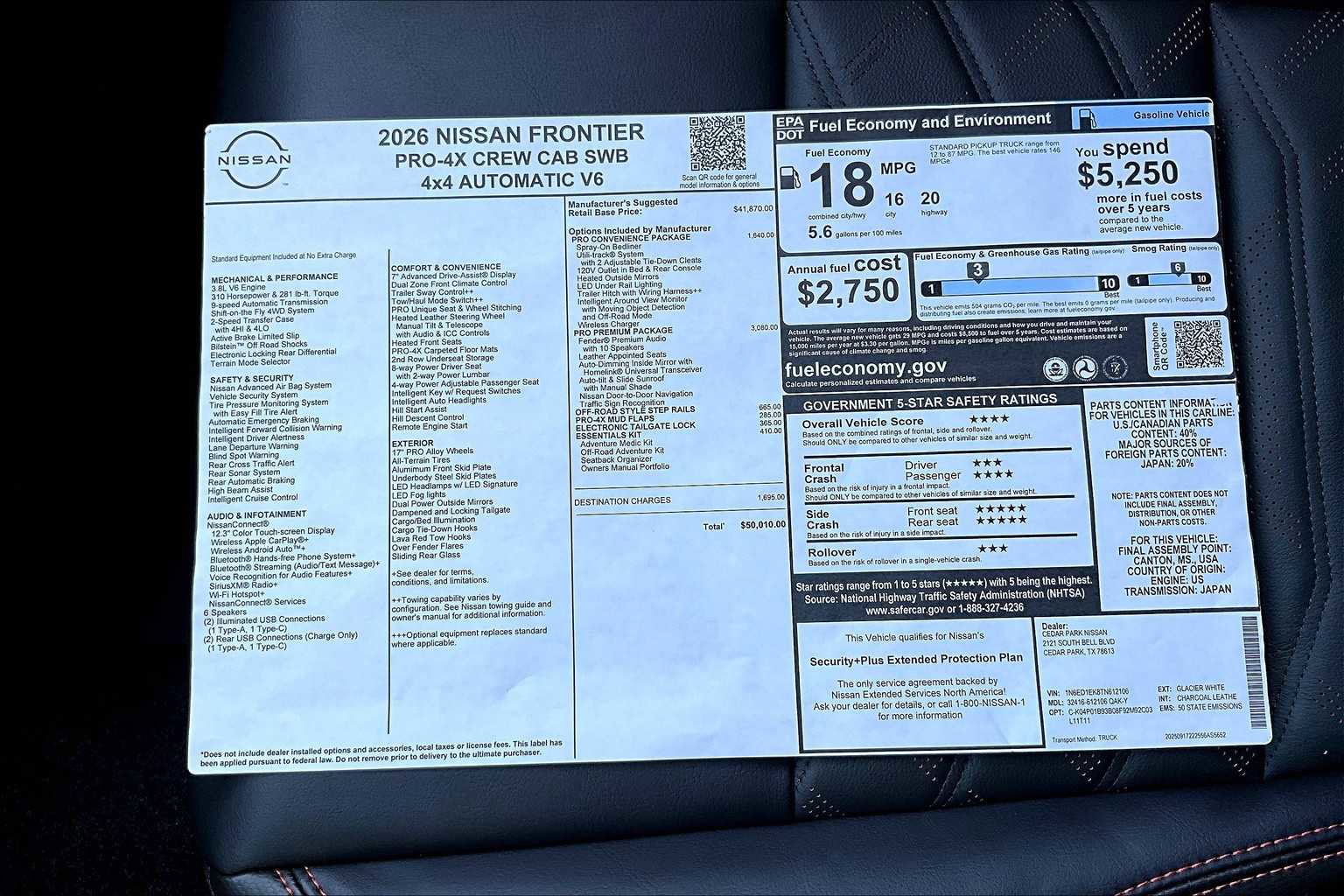 New 2026 Nissan Frontier PRO-4X image 21