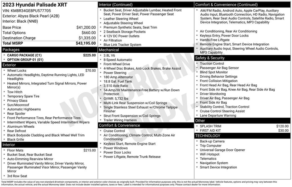Used 2023 Hyundai Palisade XRT w/ Cargo Package FWD image 3