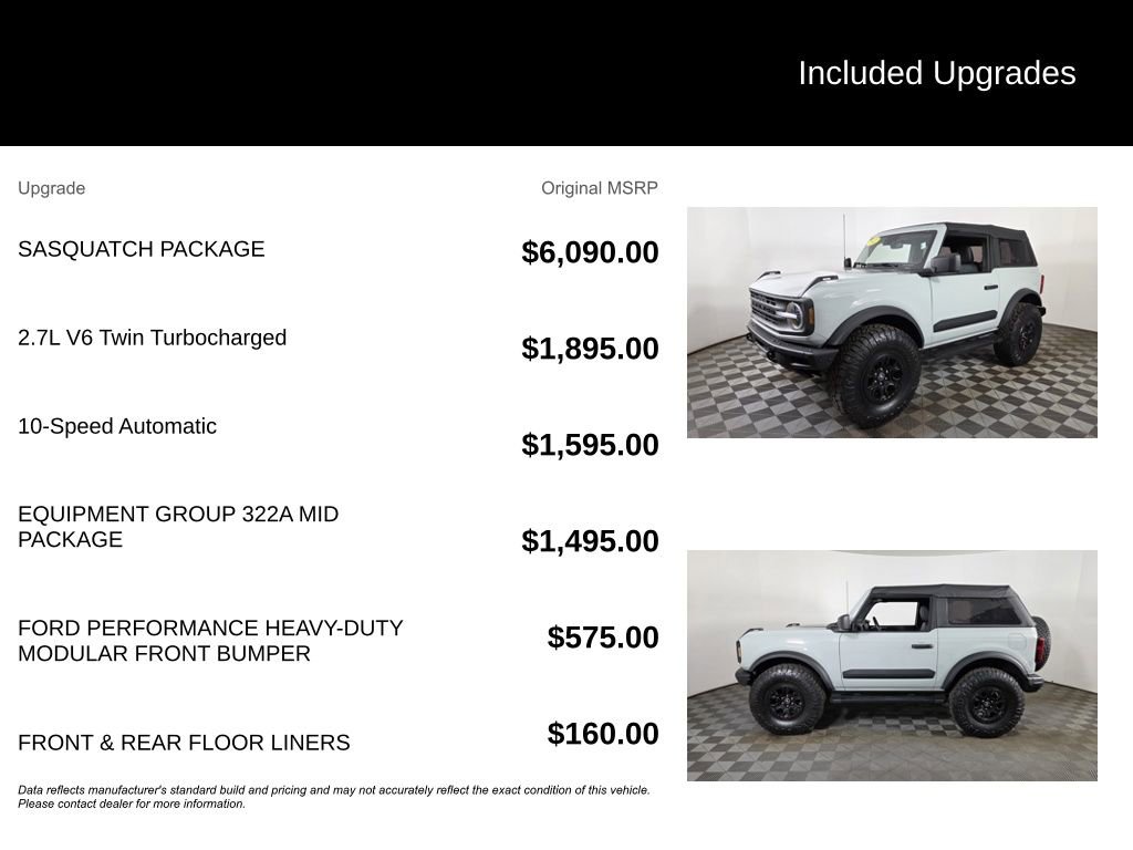 Used 2022 Ford Bronco Black Diamond w/ Sasquatch Package image 6