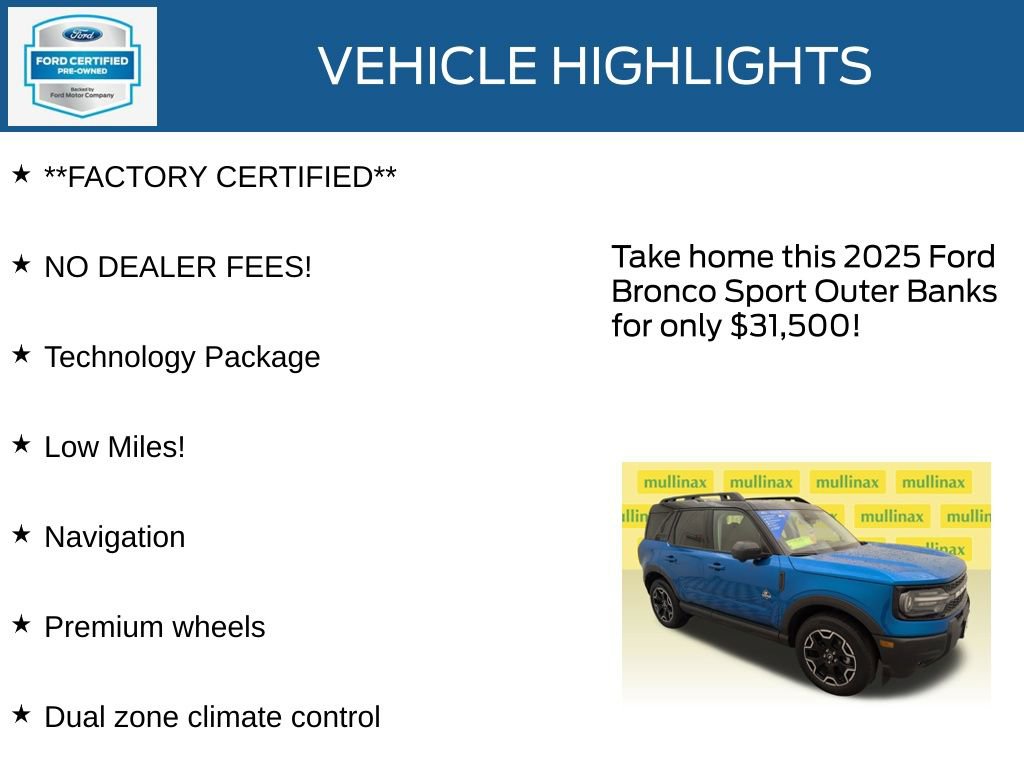 Used 2025 Ford Bronco Sport Outer Banks w/ Outer Banks Tech Package+ image 12