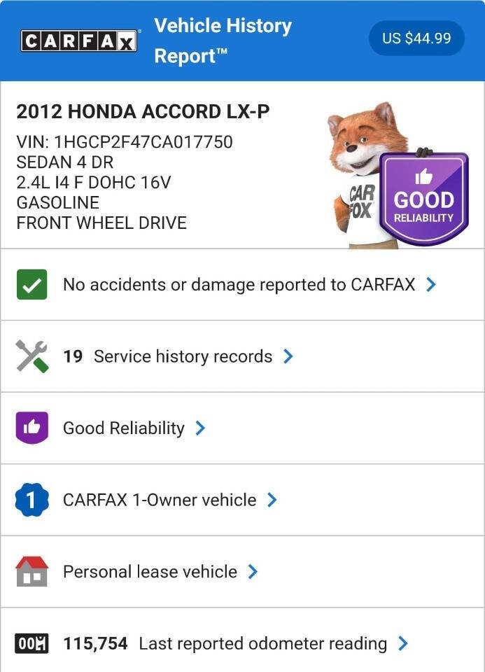 Used 2012 Honda Accord LX image 3