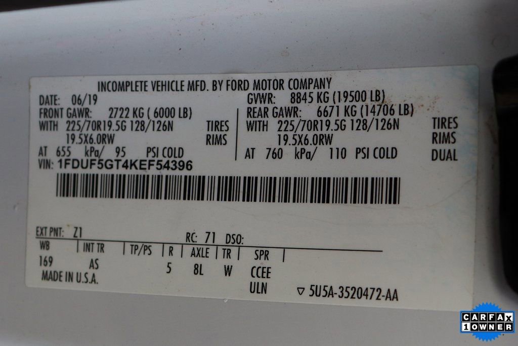 Used 2019 Ford F550 2WD Regular Cab Super Duty image 37