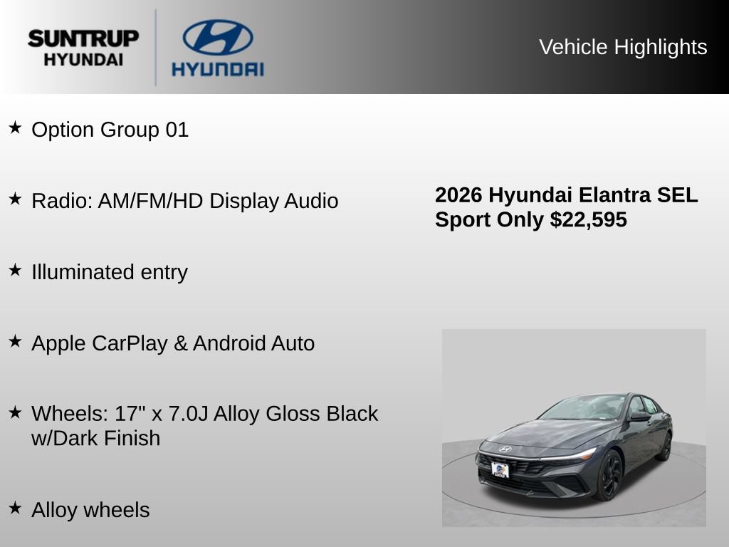 Used 2026 Hyundai Elantra Sport FWD image 8
