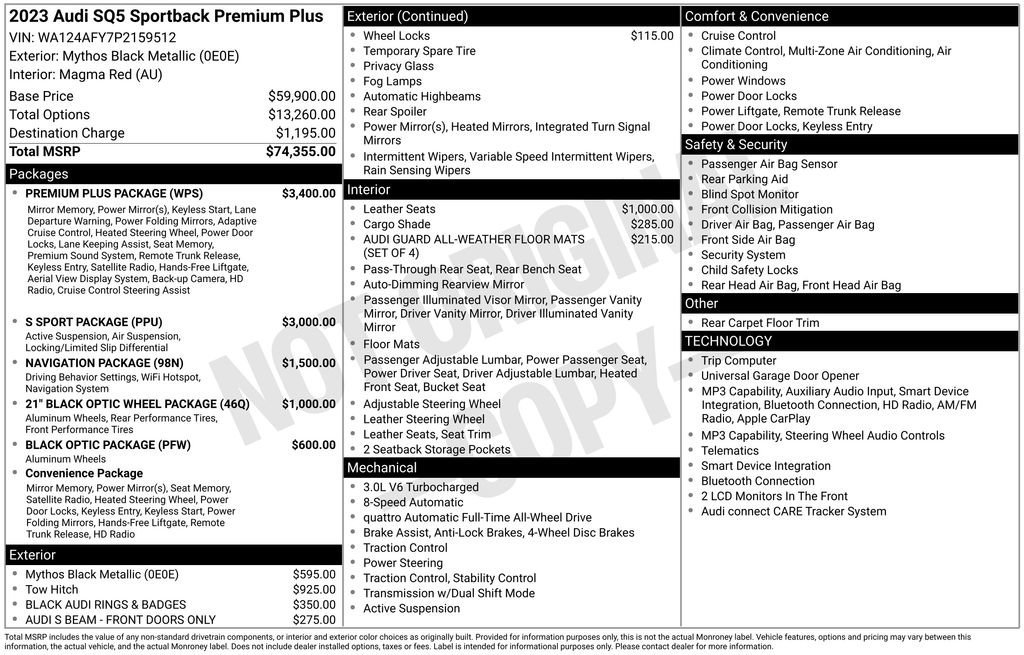 Certified 2023 Audi SQ5 Premium Plus w/ Premium Plus Package AWD/4WD image 6