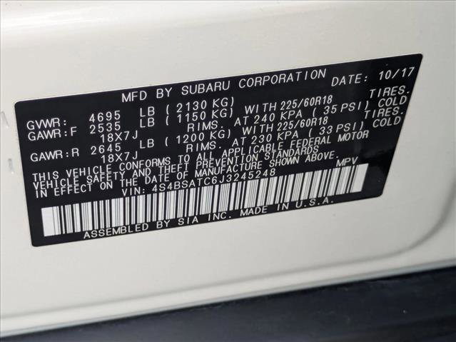 Used 2018 Subaru Outback 2.5i Touring w/ Popular Package #3 AWD/4WD image 26