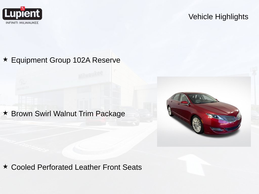 Used 2014 Lincoln MKZ AWD w/ Equipment Group 102A Reserve image 2