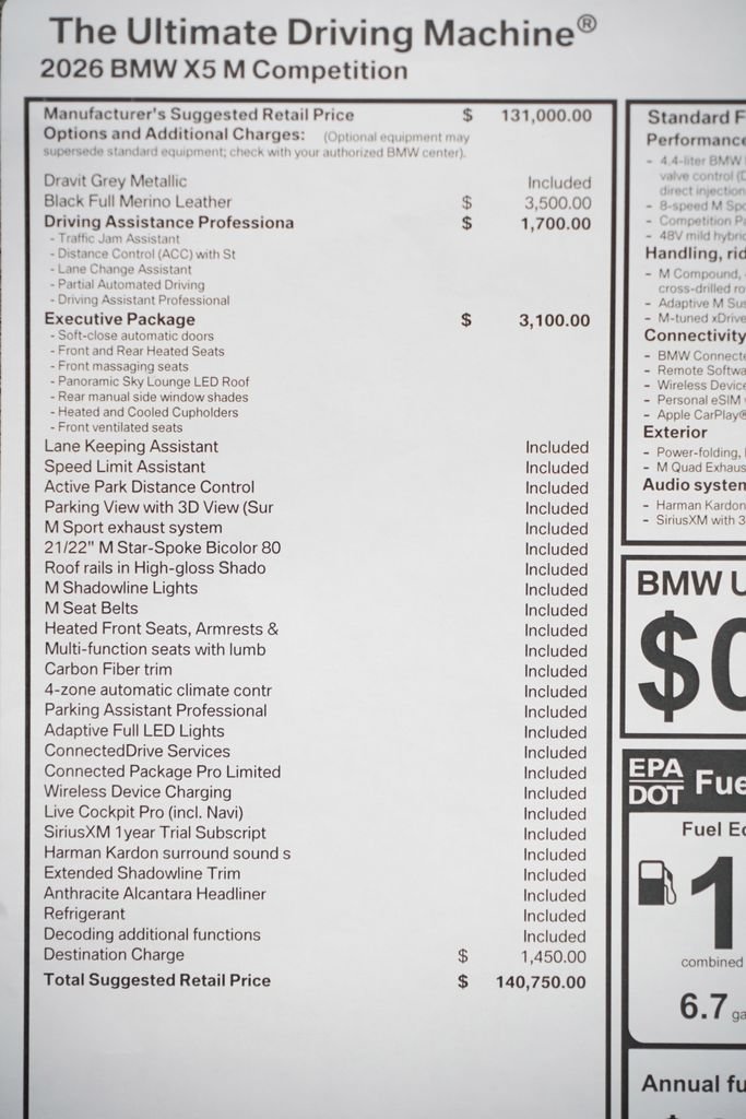 New 2026 BMW X5 M Competition w/ Executive Package AWD/4WD image 8