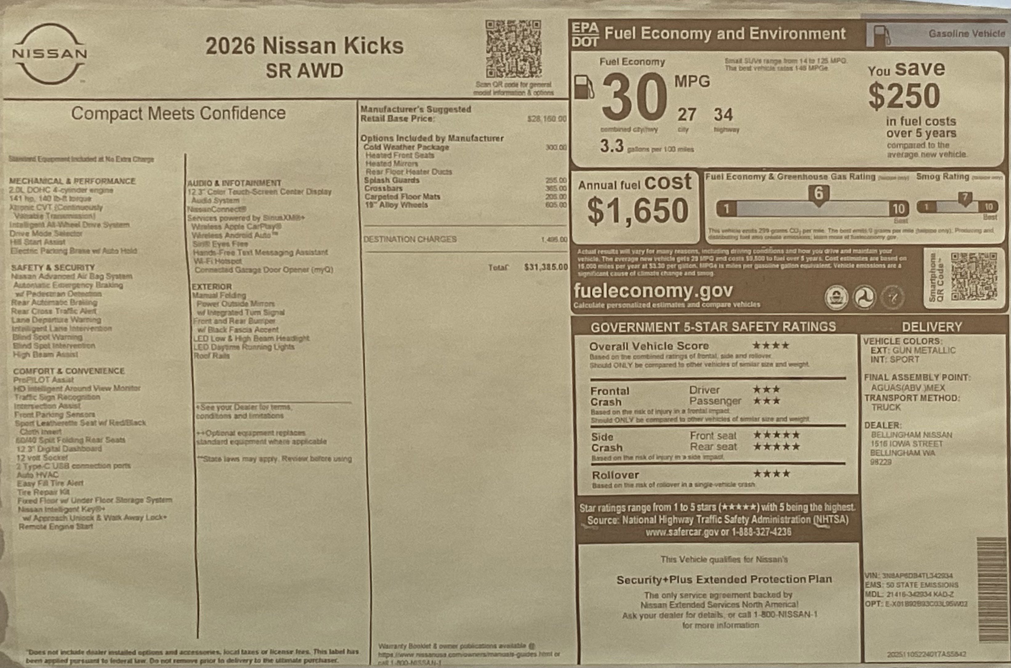 Used 2026 Nissan Kicks SR w/ Cold Weather Package image 6