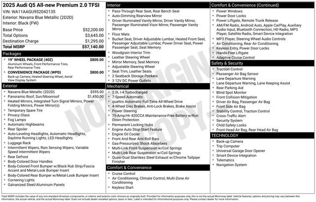 Certified 2025 Audi Q5 Premium w/ Convenience Package image 2