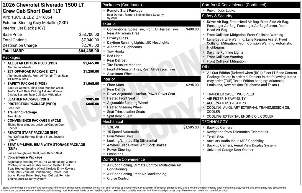 New 2026 Chevrolet Silverado 1500 LT w/ All Star Edition Plus AWD/4WD image 3