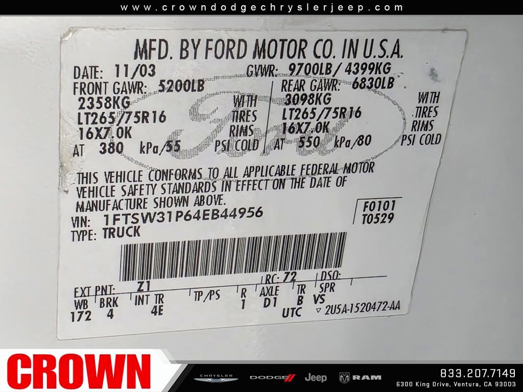 Used 2004 Ford F350 Lariat AWD/4WD image 46