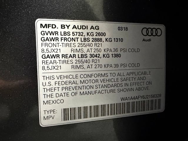 Used 2018 Audi SQ5 Premium Plus w/ Navigation Package AWD/4WD image 33