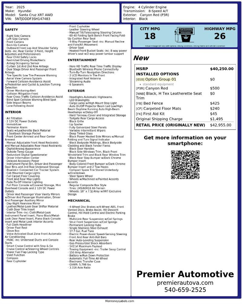 Used 2025 Hyundai Santa Cruz XRT AWD/4WD image 3