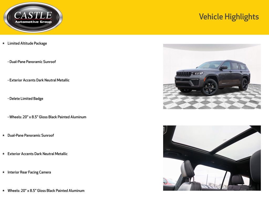 New 2026 Jeep Grand Cherokee L Limited w/ Limited Altitude Package AWD/4WD image 3