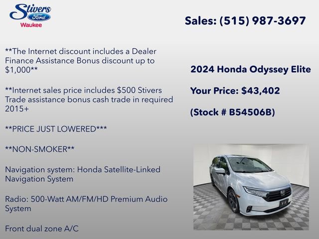 Used 2024 Honda Odyssey Elite image 8