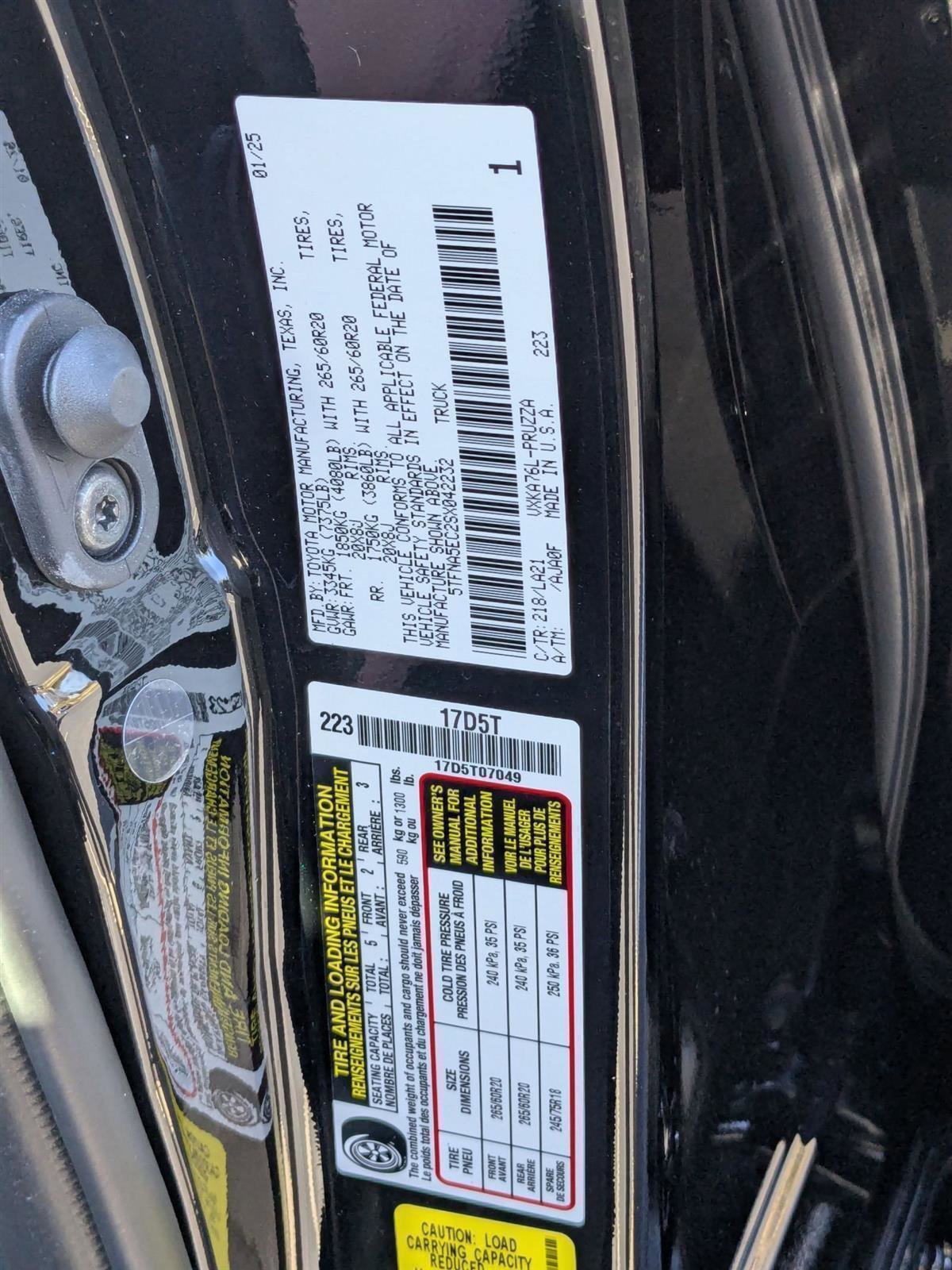 New 2025 Toyota Tundra Platinum image 46