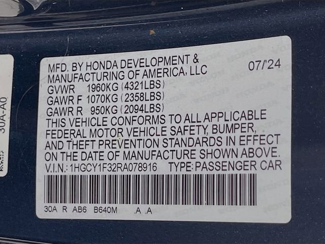 Used 2024 Honda Accord EX image 32