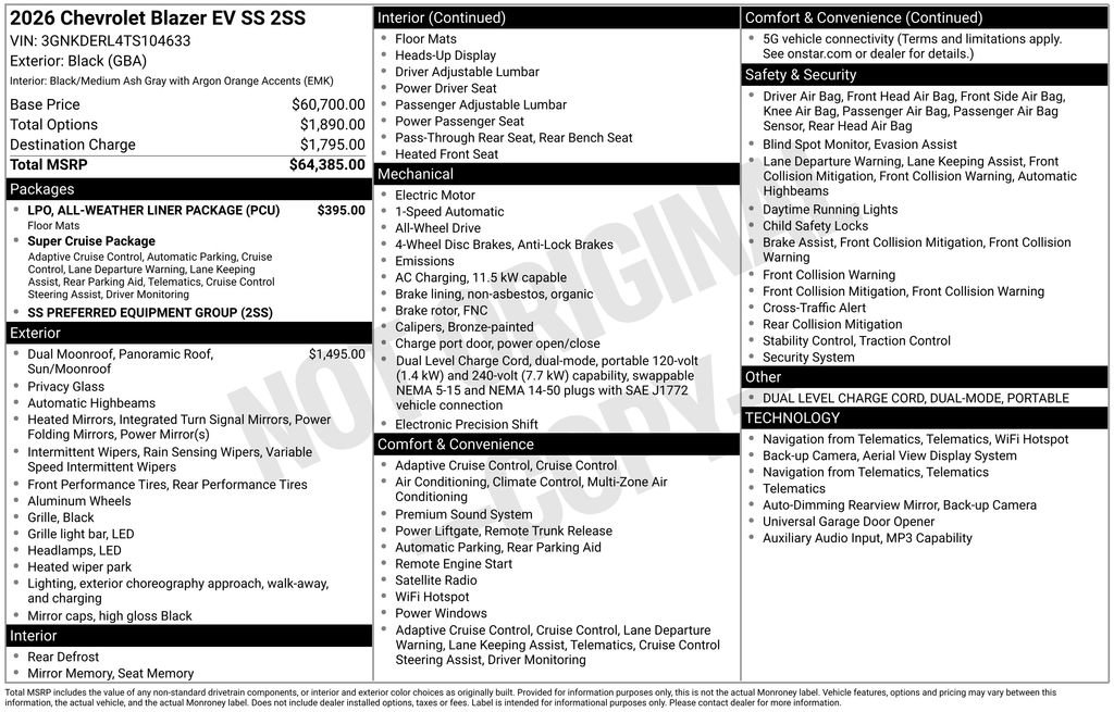 New 2026 Chevrolet Blazer EV SS image 25