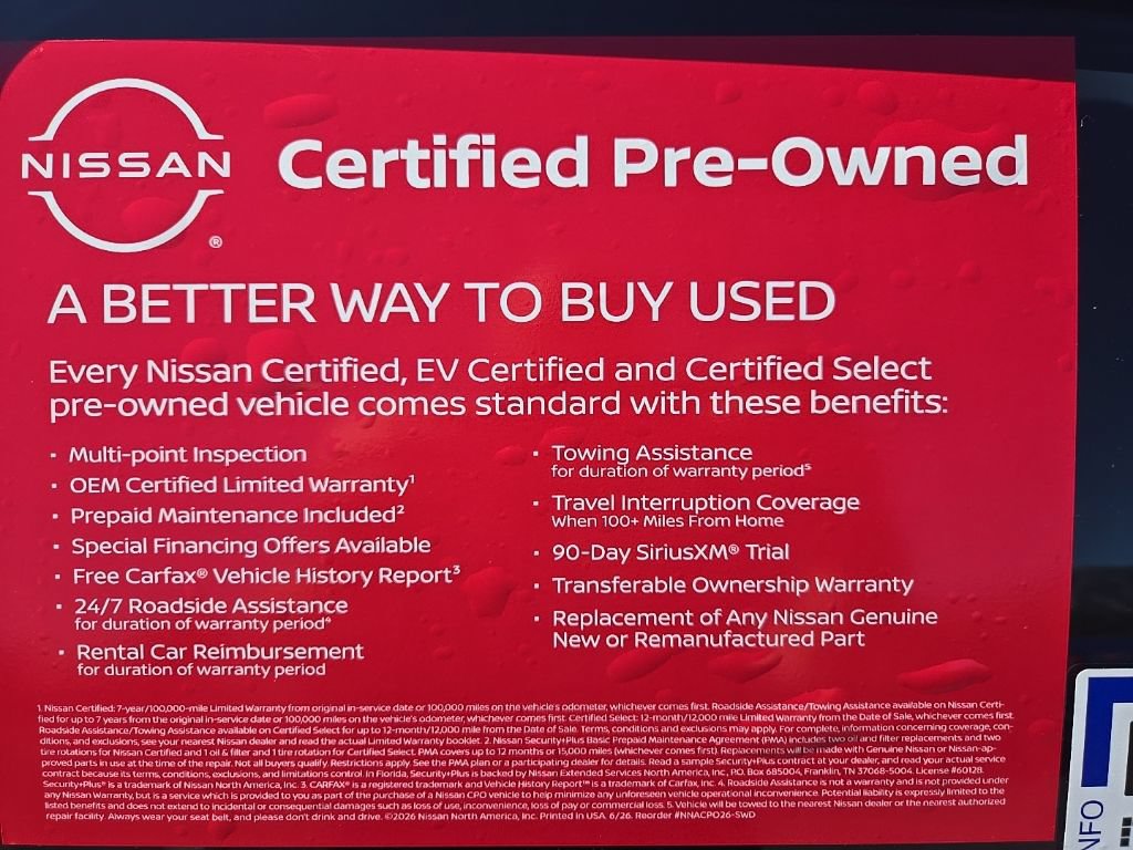 Used 2025 Nissan Versa SR w/ Trunk Package FWD image 2