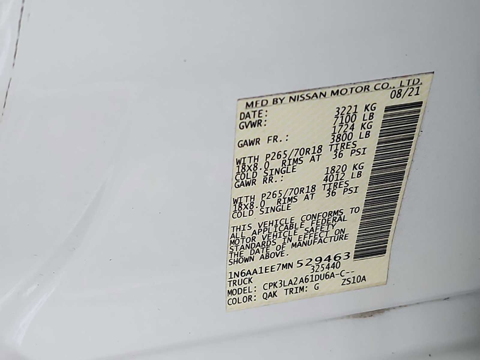 Used 2021 Nissan Titan S w/ S Utility Package image 25