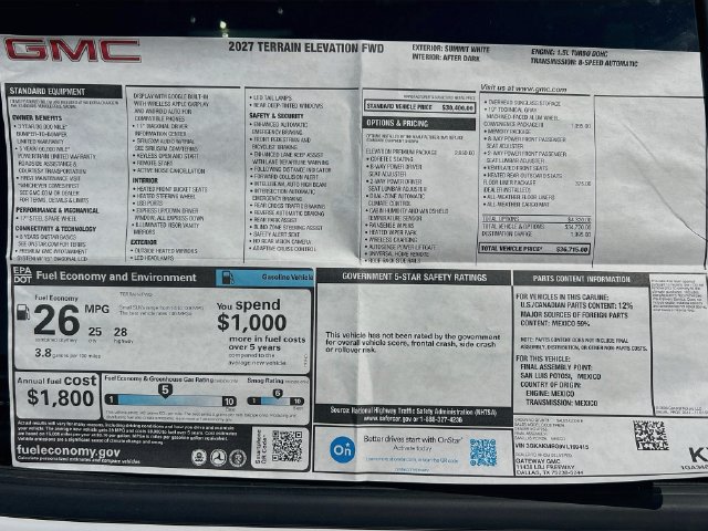 New 2027 GMC Terrain Elevation w/ Elevation Premium Package FWD image 21