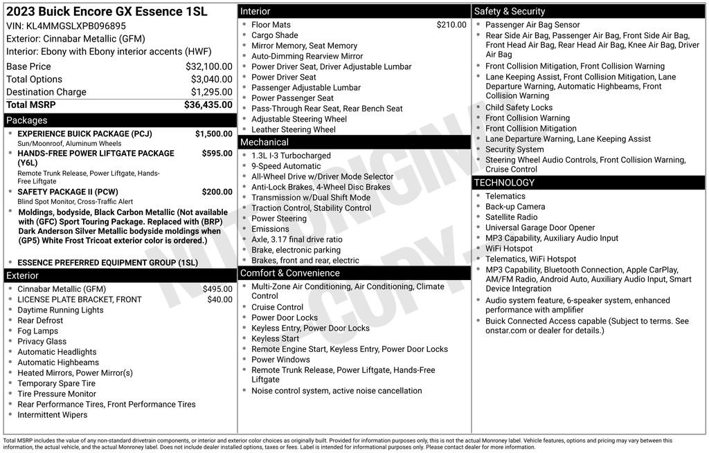 Used 2023 Buick Encore GX Essence w/ Experience Buick Package image 38