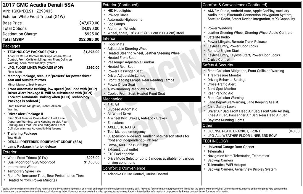 Used 2017 GMC Acadia Denali w/ Technology Package image 5