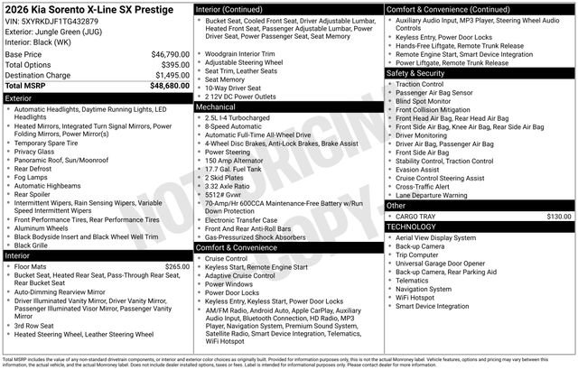 New 2026 Kia Sorento SX Prestige image 29
