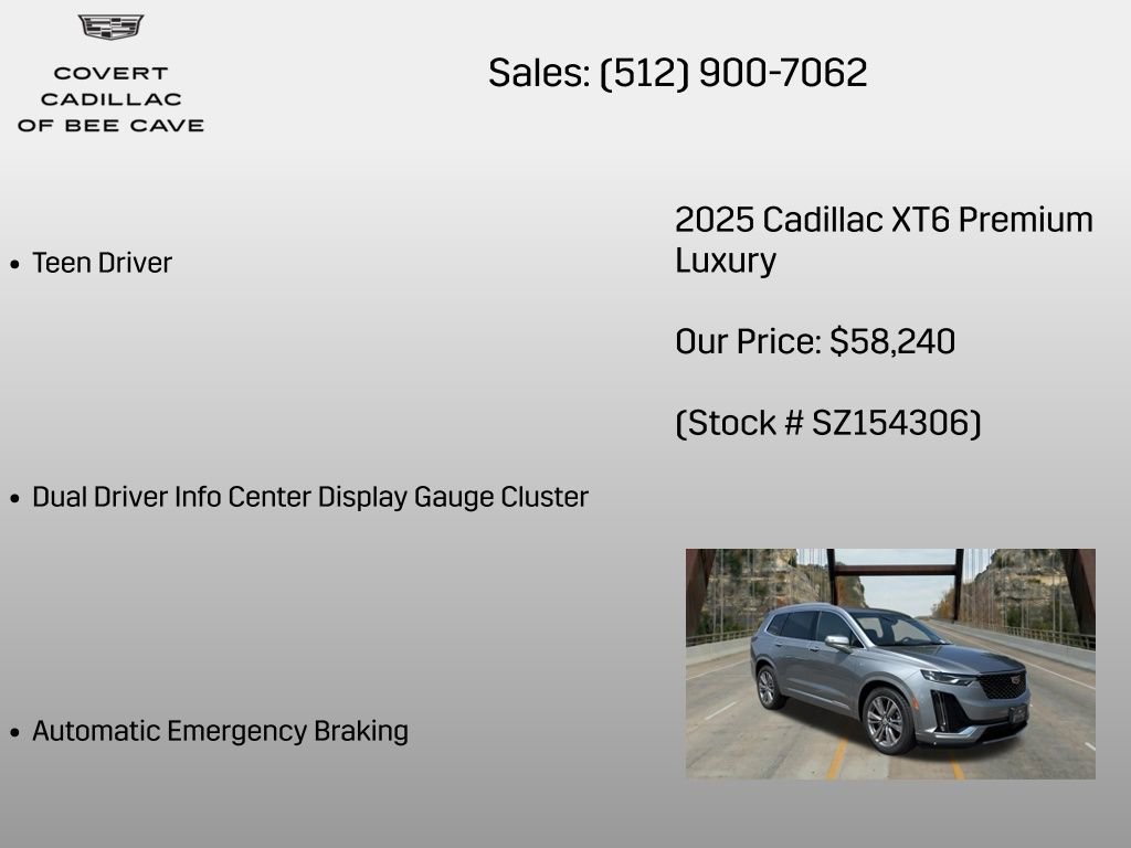 New 2025 Cadillac XT6 Premium Luxury w/ LPO, Floor Liner Package FWD image 12