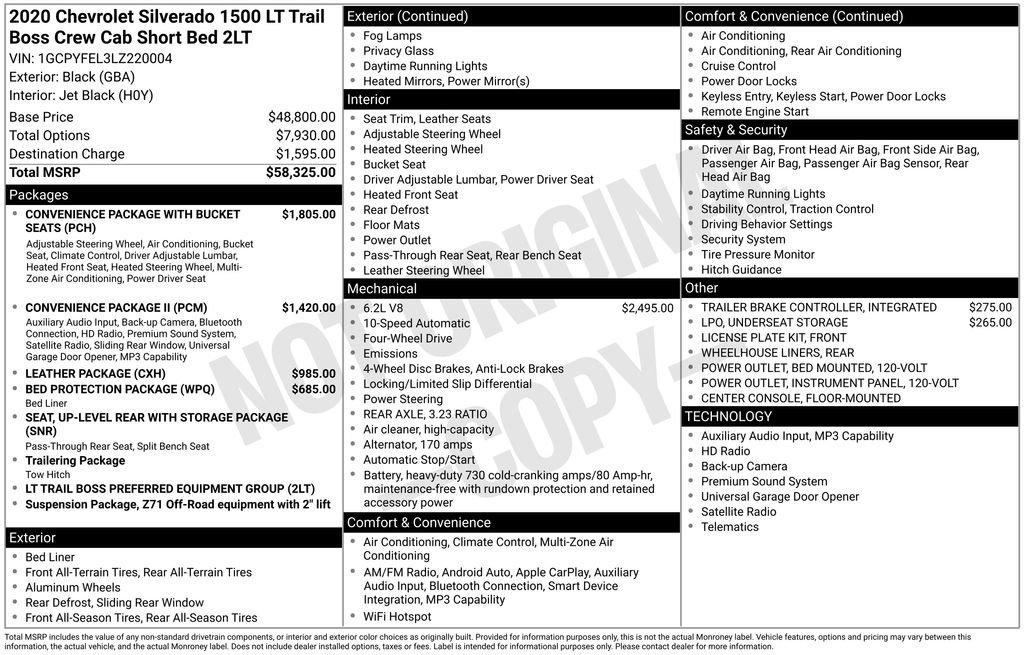 Used 2020 Chevrolet Silverado 1500 LT Trail Boss image 34