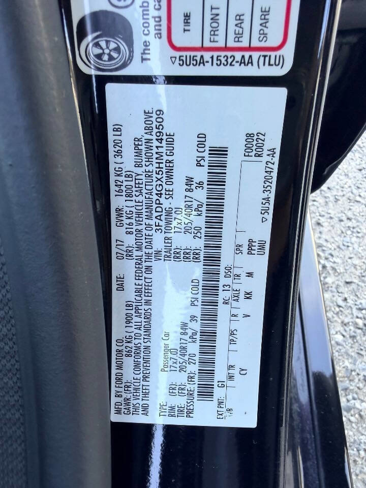 Used 2017 Ford Fiesta ST w/ ST Recaro Package FWD image 66