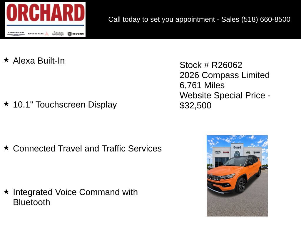 Used 2026 Jeep Compass Limited w/ Sun, Sound & Navigation Group AWD/4WD image 16