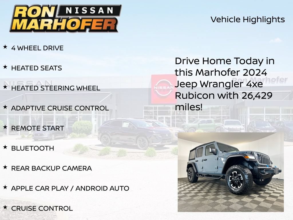 Used 2024 Jeep Wrangler Unlimited Rubicon 4xe w/ Capability Package AWD/4WD image 15