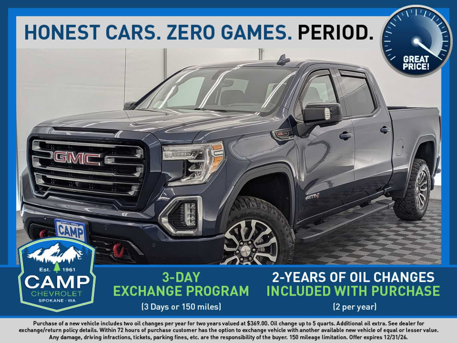 Used 2020 GMC Sierra 1500 AT4 w/ Technology Package
