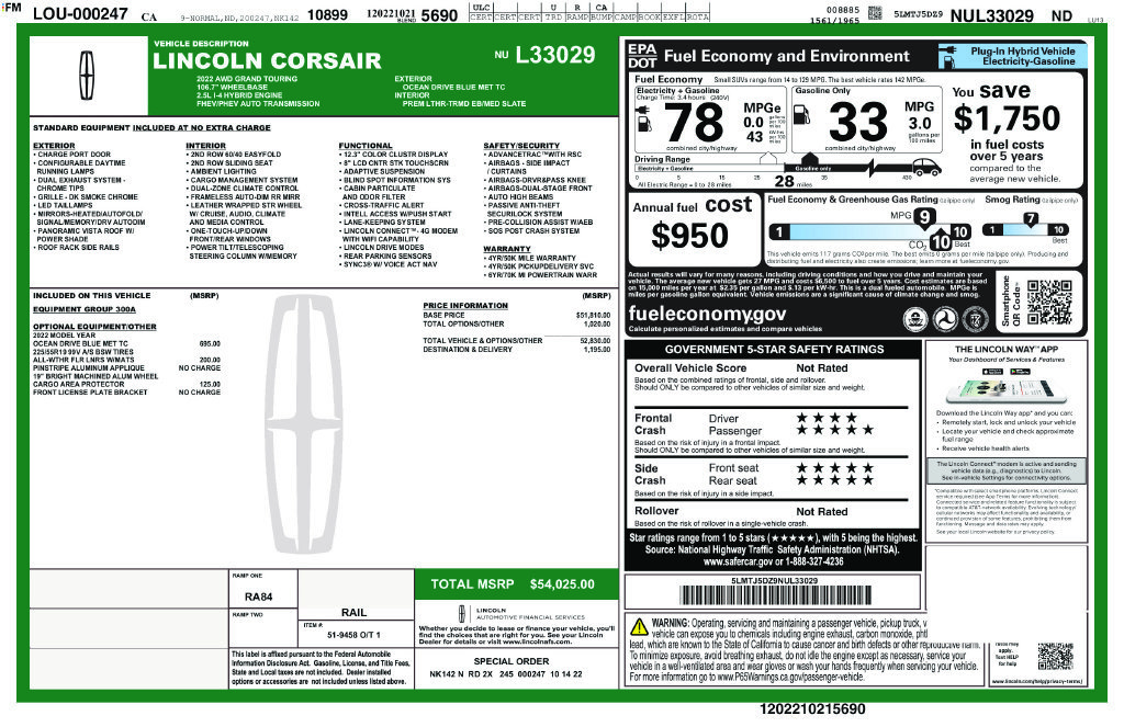 Used 2022 Lincoln Corsair Grand Touring AWD/4WD image 37