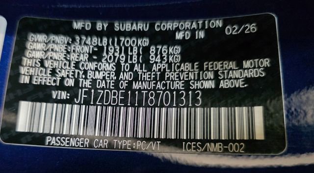 New 2026 Subaru BRZ Limited RWD image 34