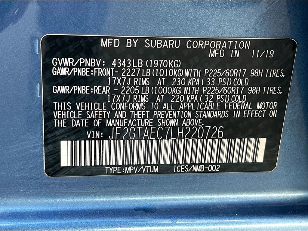 Used 2020 Subaru Crosstrek 2.0i Premium w/ Moonroof Package 1 image 32