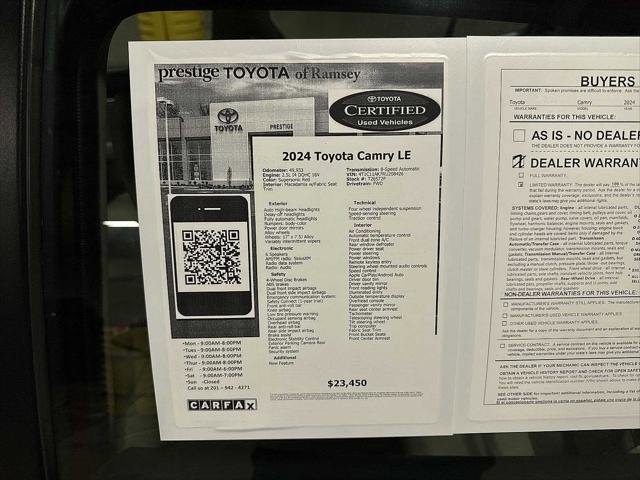 Certified 2024 Toyota Camry LE image 13