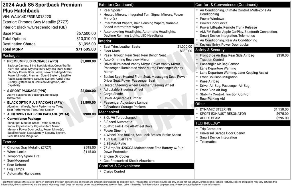 Certified 2024 Audi S5 Premium Plus w/ Premium Plus Package AWD/4WD image 6