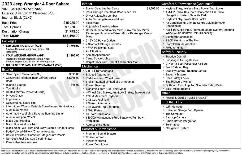 Used 2023 Jeep Wrangler Sahara w/ LED Lighting Group image 6