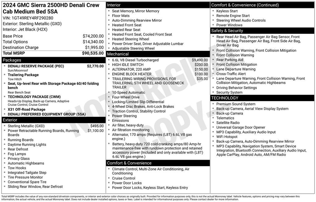 Used 2024 GMC Sierra 2500 Denali w/ Denali Reserve Package AWD/4WD image 44