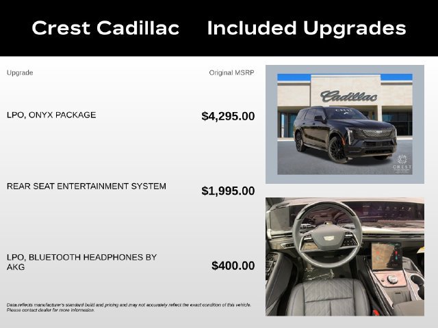 New 2026 Cadillac Escalade IQL Sport 1 w/ LPO, ONYX Package AWD/4WD image 5