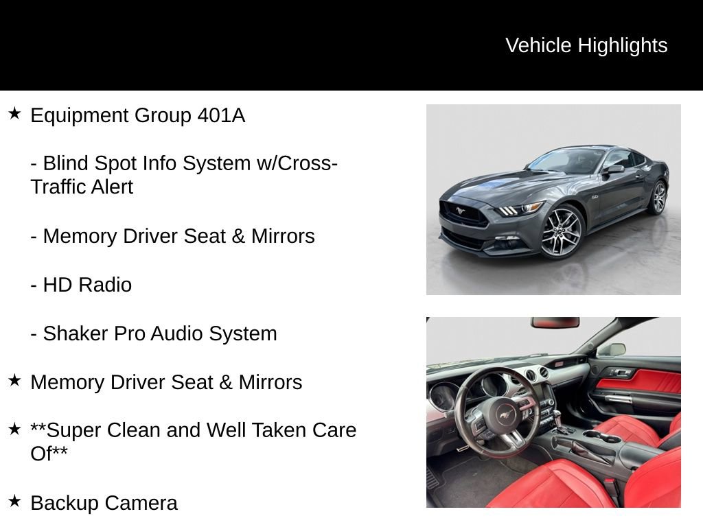 Used 2015 Ford Mustang GT Premium w/ Equipment Group 401A RWD image 6