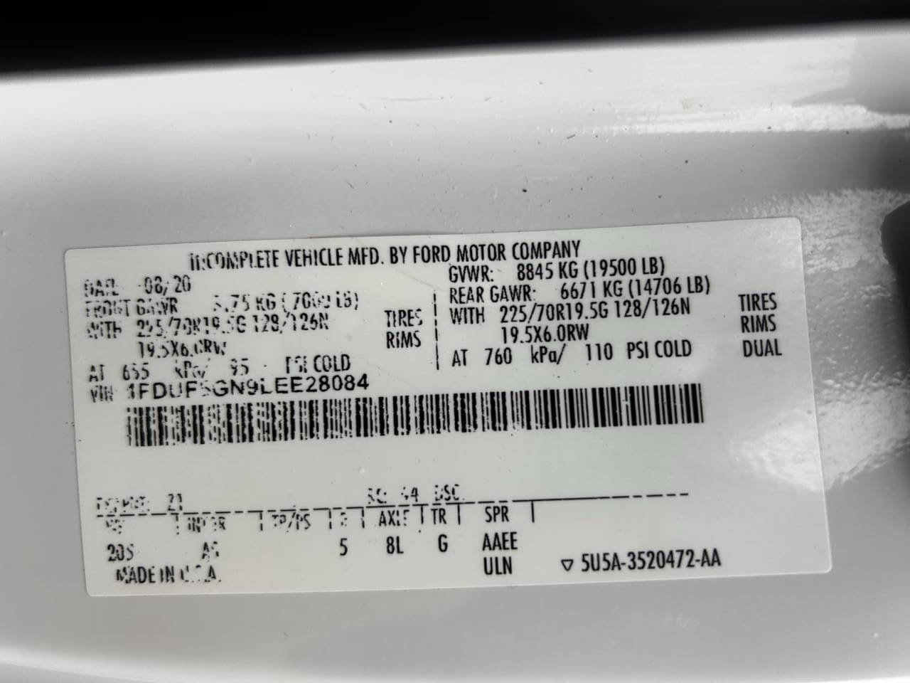 Used 2020 Ford F550 2WD Regular Cab Super Duty image 61