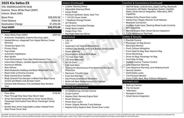 Certified 2025 Kia Seltos EX AWD/4WD image 24